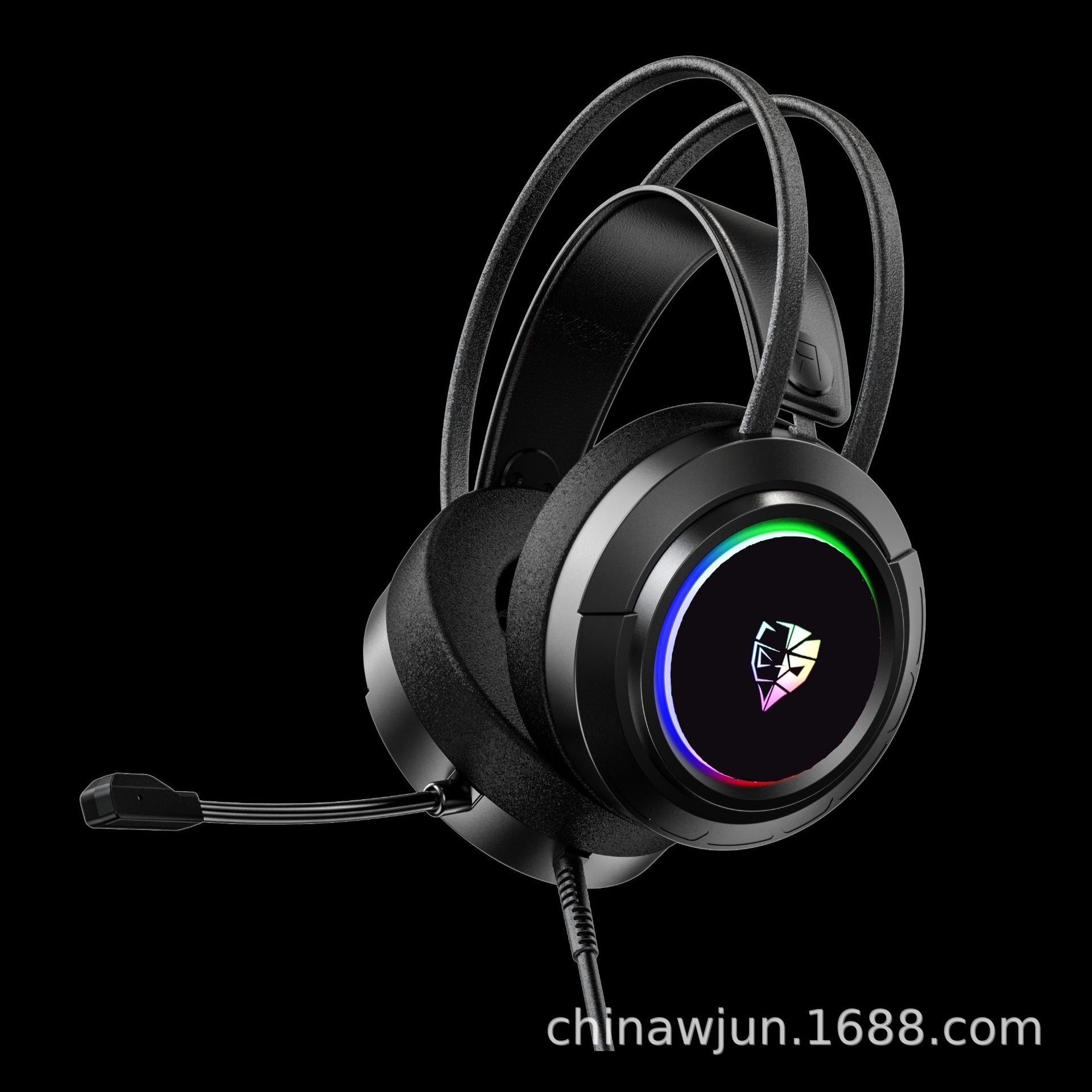 Auriculares con cable para juegos e-sports 7,1 computadora al por mayor USB auriculares bajos auriculares luminosos auriculares RGB