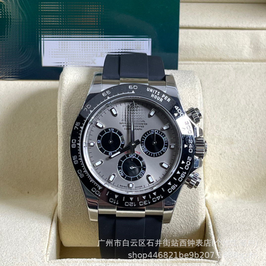 Cross-Border Watch7750 Chronograph Shawn Yue Cement Gray Daytona Watch Fully Automatic Mechanical Watch Couple Foreign Trade