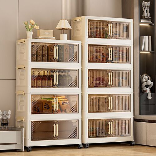 Multifunctional foldable storage cabinet multi-layer shelf children's toy storage box bedroom miscellaneous storage cabinet