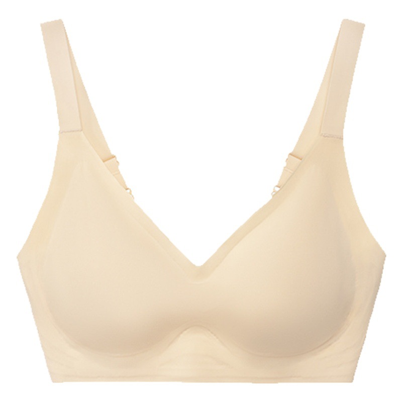 Sujetador deportivo sin aros con efecto push-up, estilo yoga, con tiras de gel, sin costuras, para mujeres con busto pequeño, transpirable.