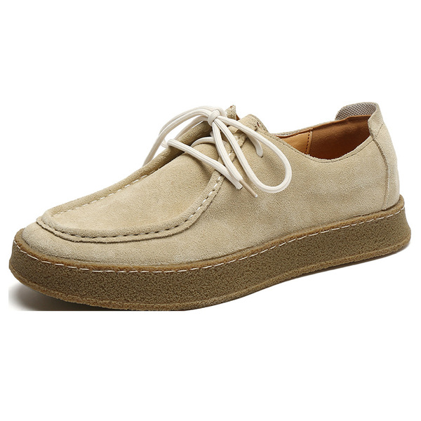 Men's shoes, new trendy men's casual leather shoes, Korean version, trendy and versatile suede board shoes, British styl