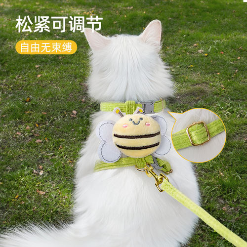 Cat traction rope to prevent break-away and go out, special cat walking vest type harness, small dog dog anti-running cat walking rope