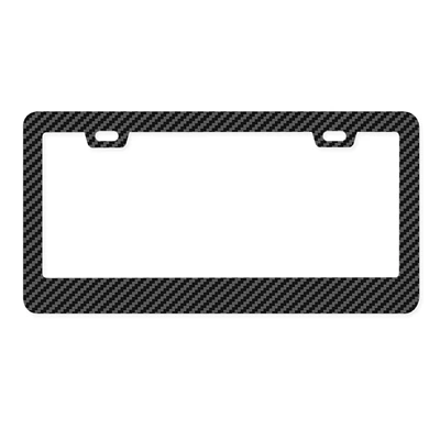 License plate holder/license plate holder Stainless Steel Carbon Fiber License Plate - square-hole-sharp-corners-stainless-steel-carbon-pattern