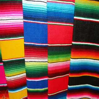 墨西哥印第安彩虹毯子布彩虹条纹布派对布波西米亚DIY布彩条棉布