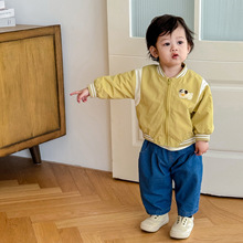 儿童卡通棒球服2025新款秋季男童时尚韩版贴标外套宝宝洋气秋装潮