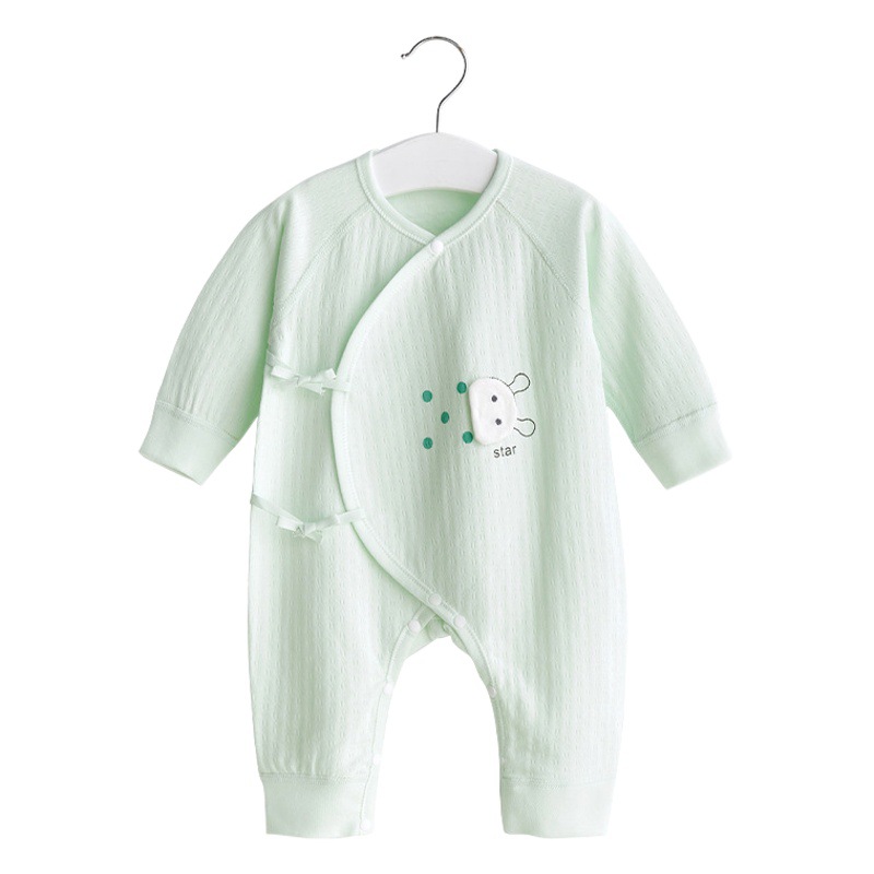 Ropa de bebé recién nacido para primavera, otoño y principios de invierno, mono de algodón puro y fino para bebés nacidos en marzo. image 1