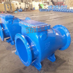 水锤消除法兰式微阻缓闭止回阀 HH44X-25C DN350铸钢闸阀