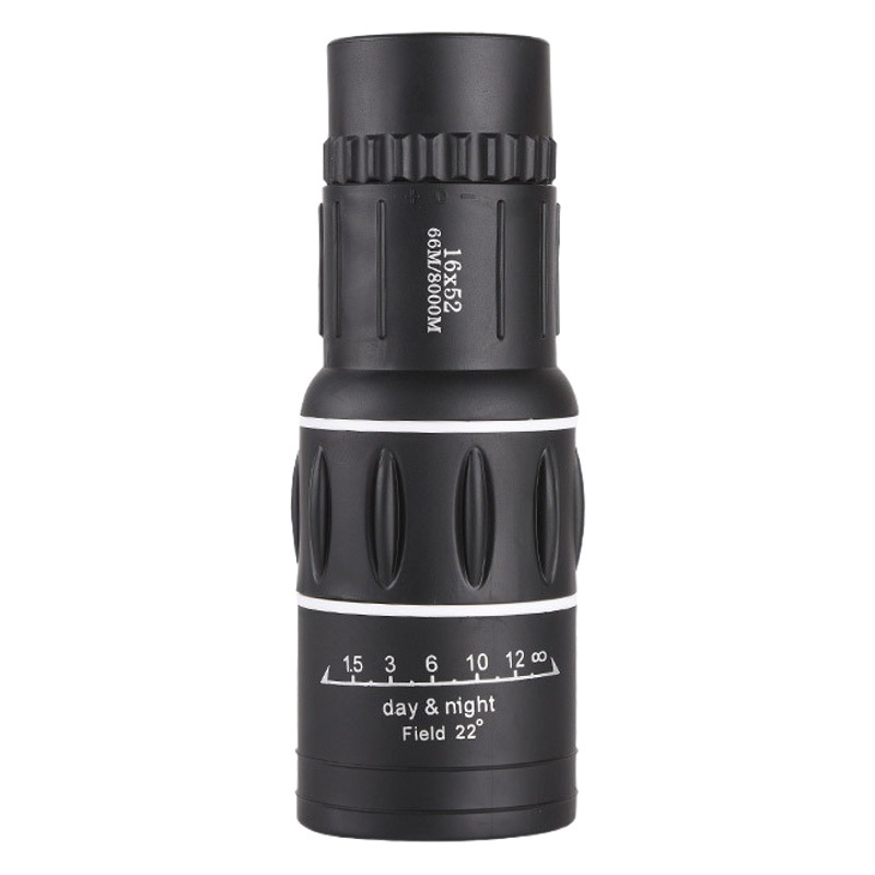 Factory wholesale single tube telescope 16X52 HD adjustable low light level night vision outdoor glasses with mobile phone dual use