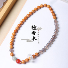 印尼檀香木老型珠DIY招才款 佛珠桶珠手串男女款手链念珠文玩首饰