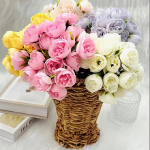 仿真花27头杜鹃花摄影拍摄道具家居装扮绢花背景装饰厂家直销