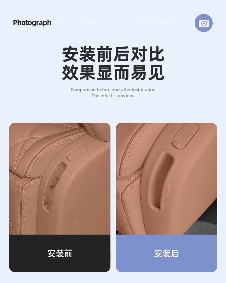 Suitable for 26 models of Leapmotor D99, silicone protective anti-slip mat for the side storage box of the second row seats, car-specific modification accessories