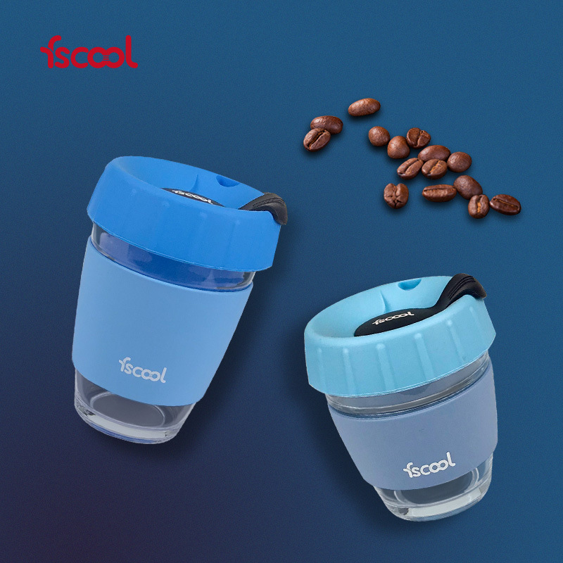 coffee glass creative silicone transparent glass cover sealed