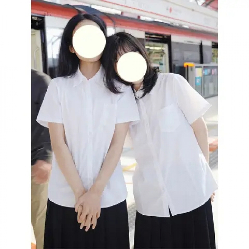 Jk Uniform Shirt Summer College Style White Short-Sleeved Shirt Top for Women