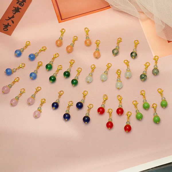 Round Beads Small Droplets DIY Accessories Pendants Chinese Cheongsam Han Dynasty Ancient Costume Pendants Jewelry Accessories