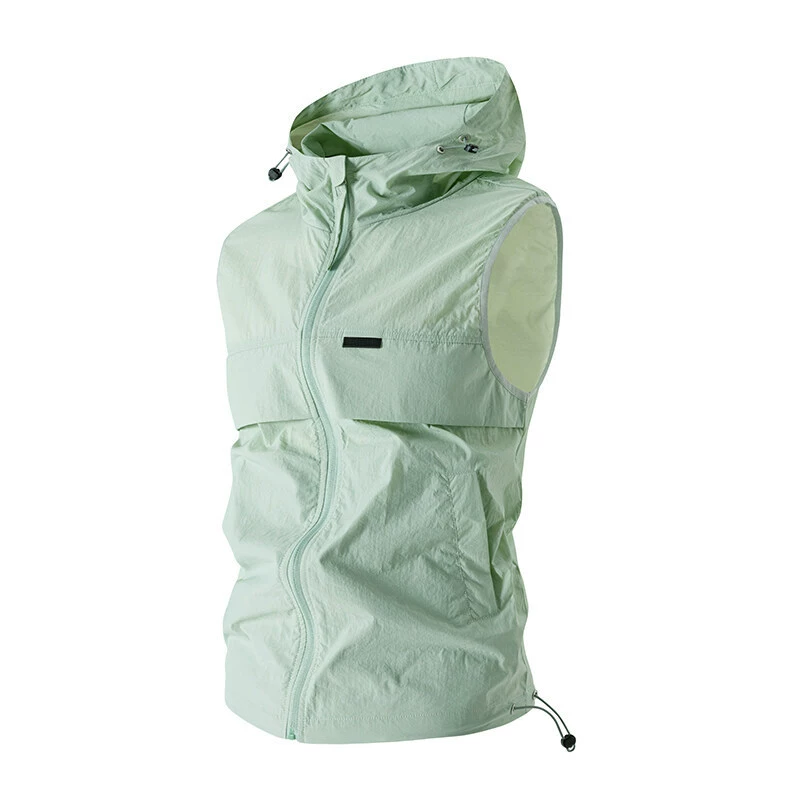 Трансграничная мужская и женская пары, уличный жилет с капюшоном и защитой от солнца, одежда для альпинизма, легкий топ, спортивный жилет, одежда для велоспорта, пальто