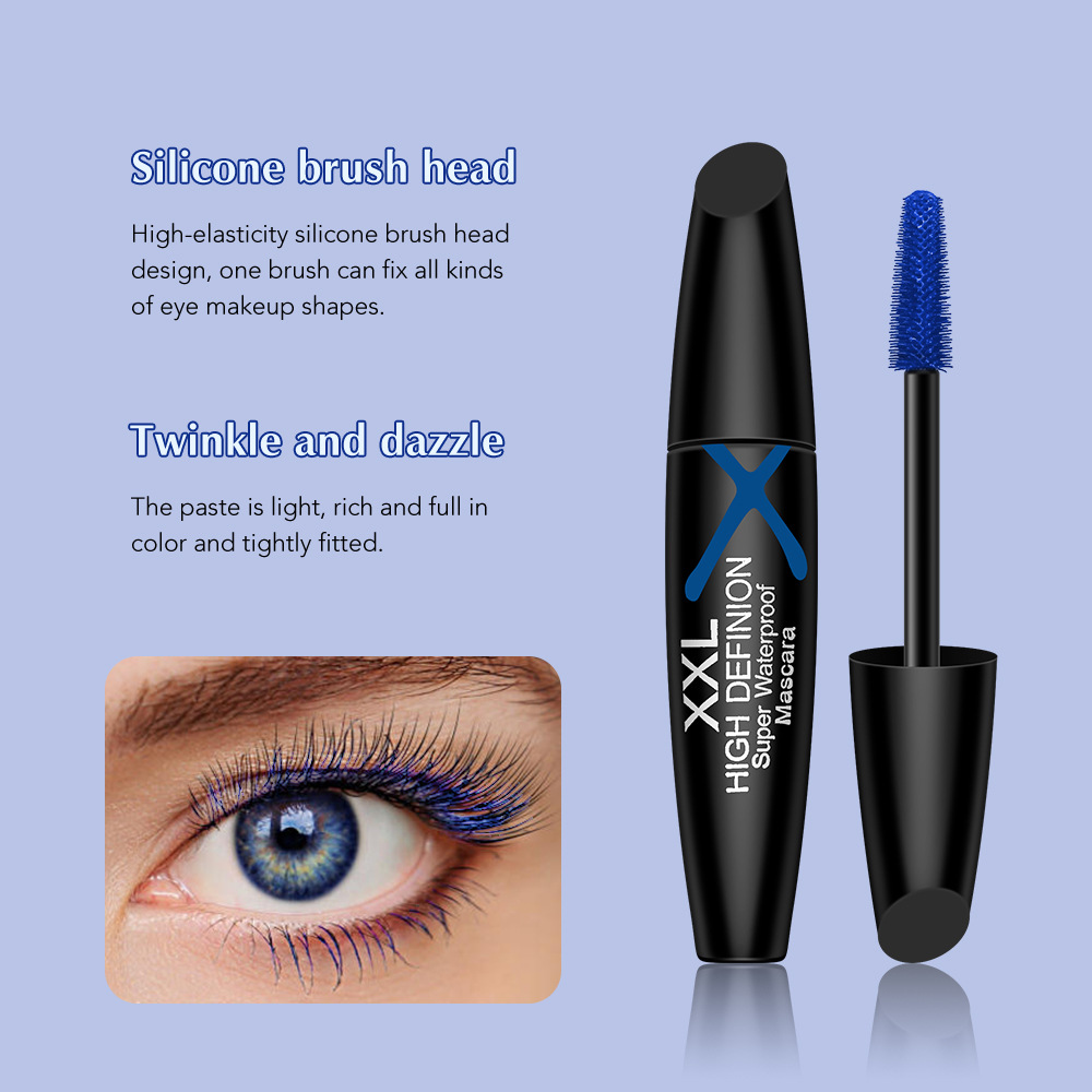 SHEDOES Cross-Border XXL Blue Paste Waterproof Elongación Rollo densa sin manchas fáciles de colorear máscara de color image 4