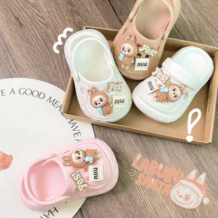 Children's Cave Shoes 2024 New Boys and Girls Princess Beach Sandals and Slippers Children's Soft Bottom Non-slip