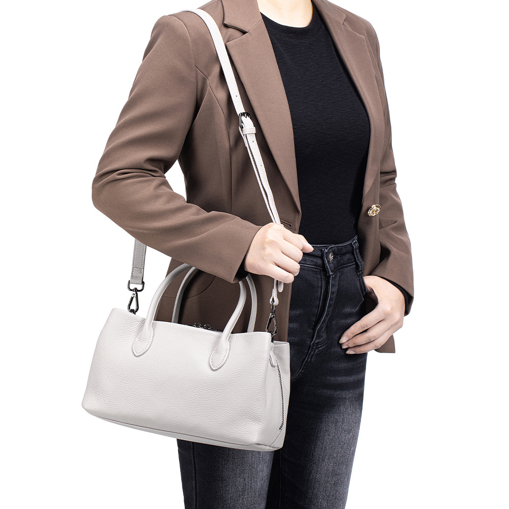 2026 New Genuine Leather Women's Handbag Versatile Large Capacity Top Grain Cowhide Commuter Shoulder And Crossbody Bag - Thumbnail 3