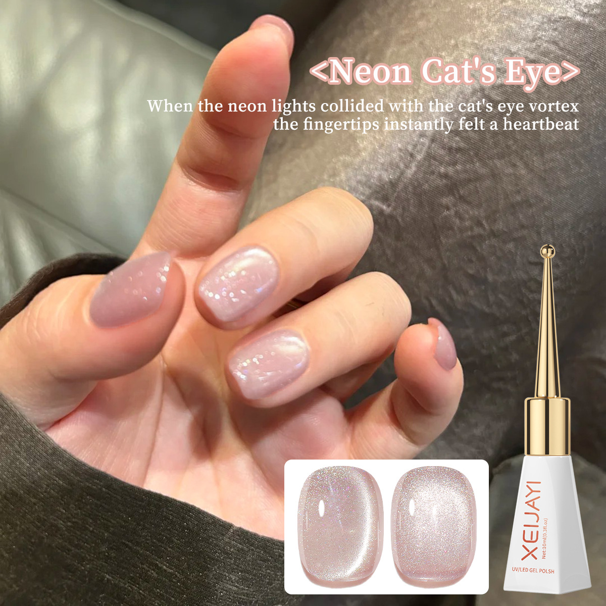 2025 nuevo polvo de neón de alto nivel popular cristal ojo de gato pegamento de manicura tienda de uñas blanco