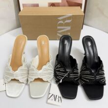 2026 Summer New Product Square Head Water Diamond Bow, Fine Heel, Versatile, Fashionable Open toed Roman Sandals for Women