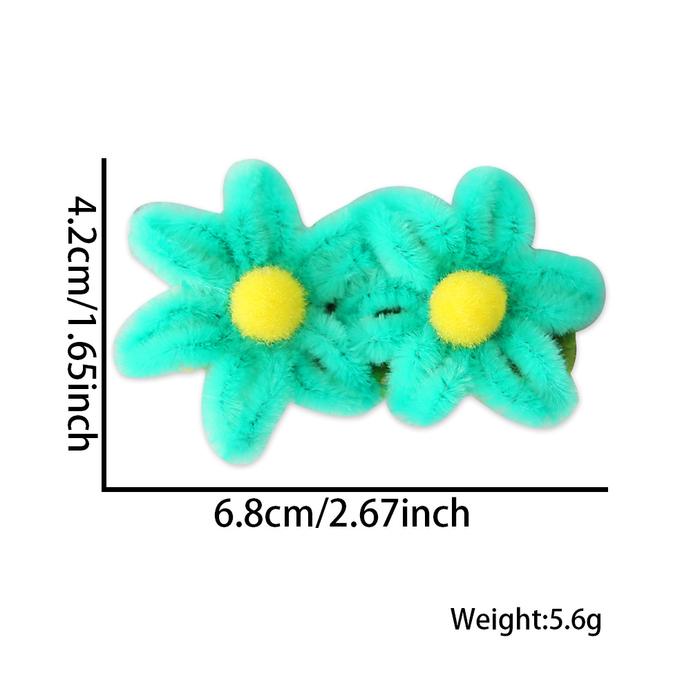 2 flores de Peacock Blue Hairpin (single)