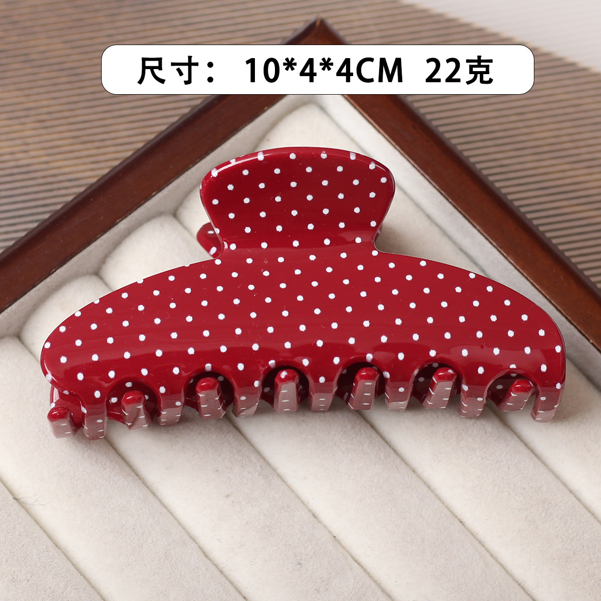 Moda retro punto de onda imitación acético clip de agarre semijay con un dulce sentimiento de alta calidad clip de tiburón clip de pelo accesorios para el cabello image 7