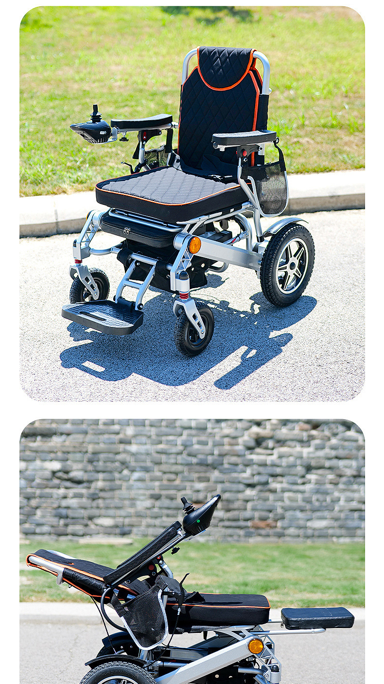 Yingkang Aluminum Alloy Electric Wheelchair, Foldable, Lightweight, Intelligent, Fully Automatic, Portable Mobility Scooter for the Elderly and Disabled, Four-Wheel