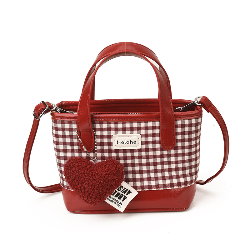 Bolsas infantiles de comercio exterior transfronterizo pequeñas bolsas frescas de amor colgante bolsas de cubo de mano lindas bolsas de hombro de niñas