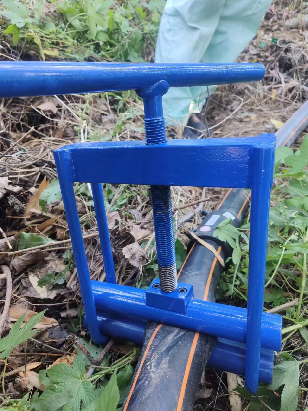 厂家止气夹管夹截止器夹扁器气自来水PE管道维修截流工具