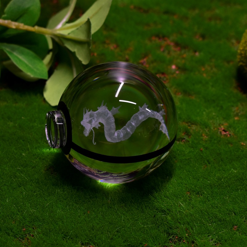 Ventas directas de fábrica transfronterizas Pokemon Pokemon Elfo Ball 3D Escultura interior Bola de cristal Animación Luz nocturna Personalización