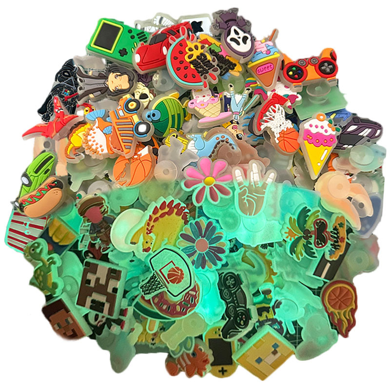 洞洞鞋夜光鞋花鞋扣鞋配饰diy卡通鞋装饰花滴塑鞋配件沙滩鞋装饰