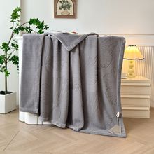 2025新品牛奶绒雕花复合毯 纯色云毯 欧美外贸跨境毛毯可视频看货