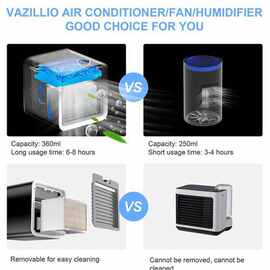 1套 图片色 ABS 冷风机 USB迷你冷风扇便携式空调扇桌面水冷家用