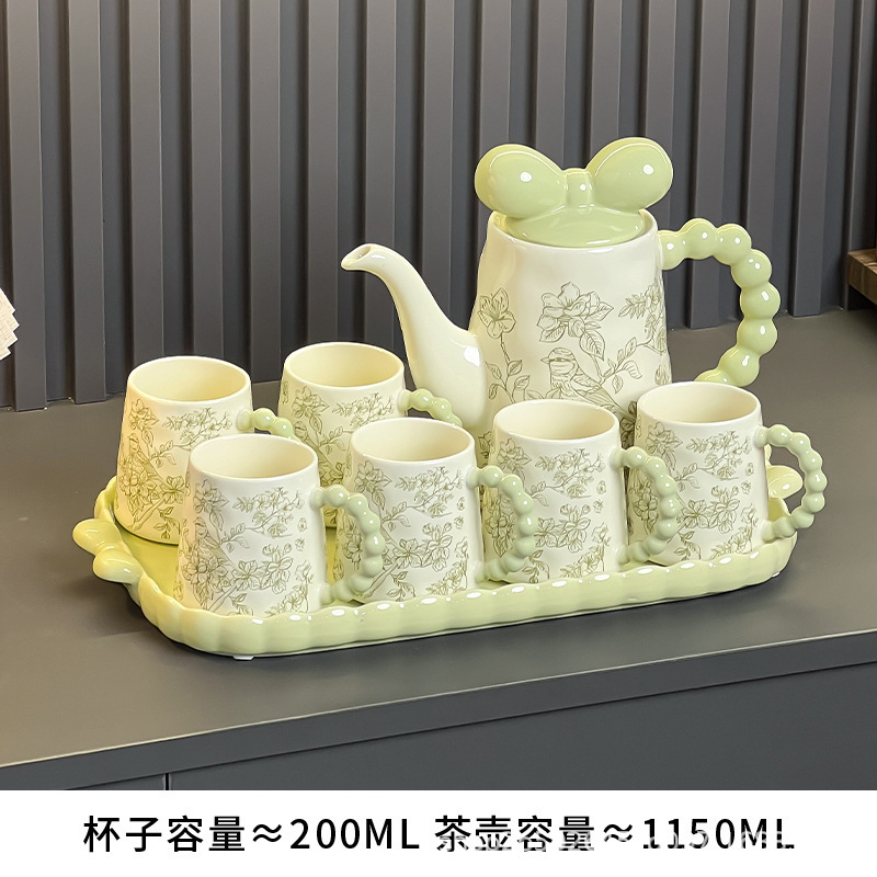 乔迁新居陶瓷茶壶水杯家用套装家用客厅喝水杯杯具高级感新婚礼盒|undefined