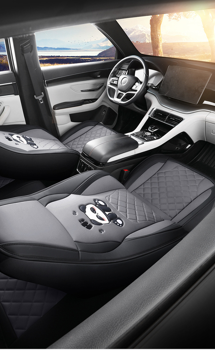 New Cartoon Car Seat Cover, All-Inclusive, All-Season, Full Leather Seat Cushion, Special for Spring and Summer Car Seat Cushion and Seat Cover