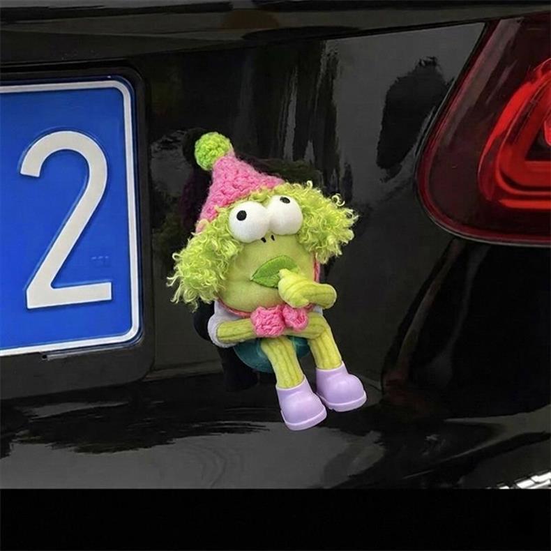 Car rear doll, car toy, electric car rear decoration, bicycle ornament, Bikini Bottom ugly fish car exterior decoration