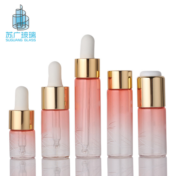 现货5ml透明拉管滴管分装精油瓶12ml精华原液小样试用装玻璃瓶