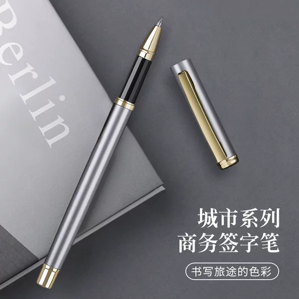 High-grade metal signature pen business office ball pen gift pen school students with pen advertising pen custom logo