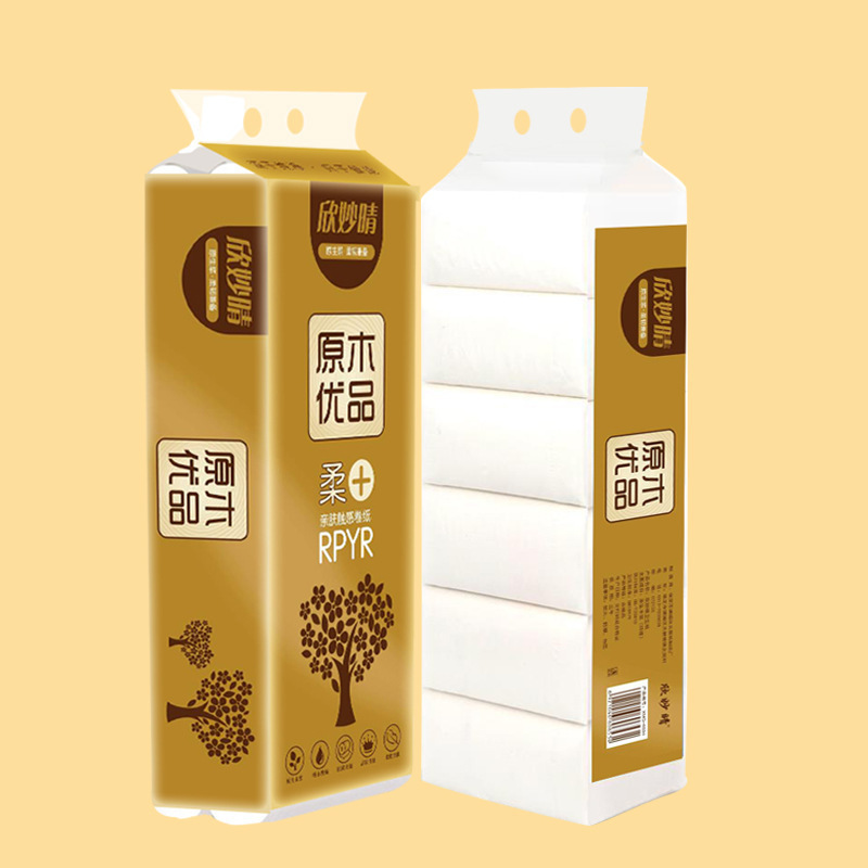 Coreless Roll Paper Original Wood Pulp Toilet Paper Household Toilet Special Paper Towel Toilet Paper Manufacturer Wholesale Dropshipping Free Shipping