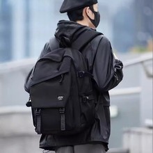 新款牛津纺休闲双肩包男士百搭大容量电脑包潮女初中生大学生背包