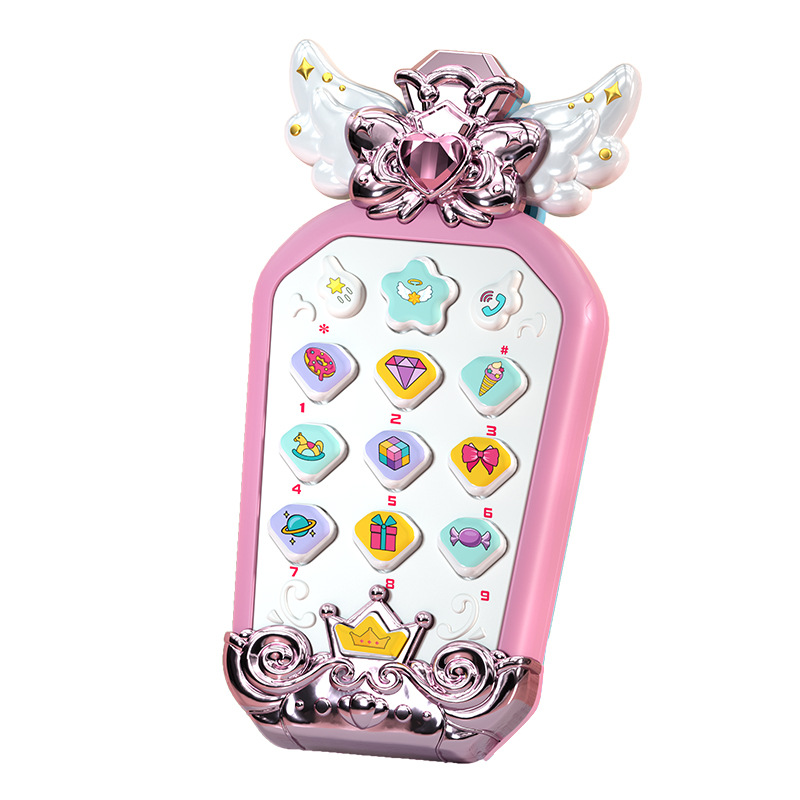 Educación temprana para niños niñas dibujos animados teléfonos inteligentes simulación retro regalo de cumpleaños juguetes de música