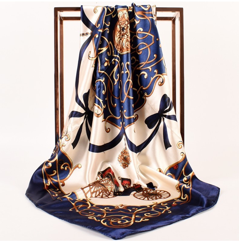 Women's Fashion Printing Satin Printing Silk Scarves display picture 10