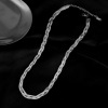 Small design woven necklace handmade stainless steel, chain for key bag , European style, light luxury style