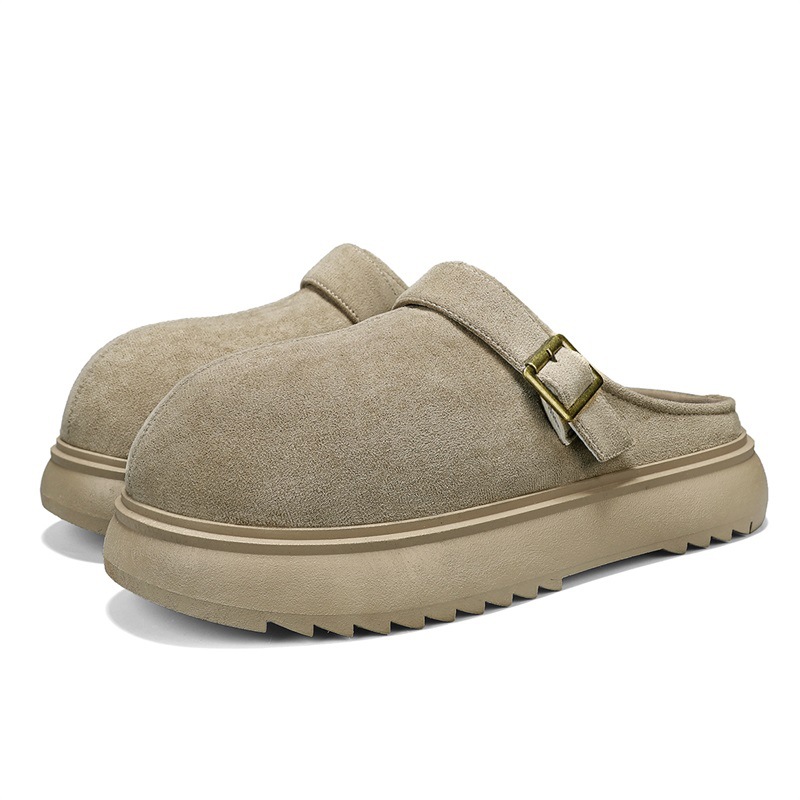 Bizcocho de suela gruesa realza la cabeza grande retro, un pie, zapatos Birkener, todo incluido para hombre, nuevos zapatos Boken de primavera 2025