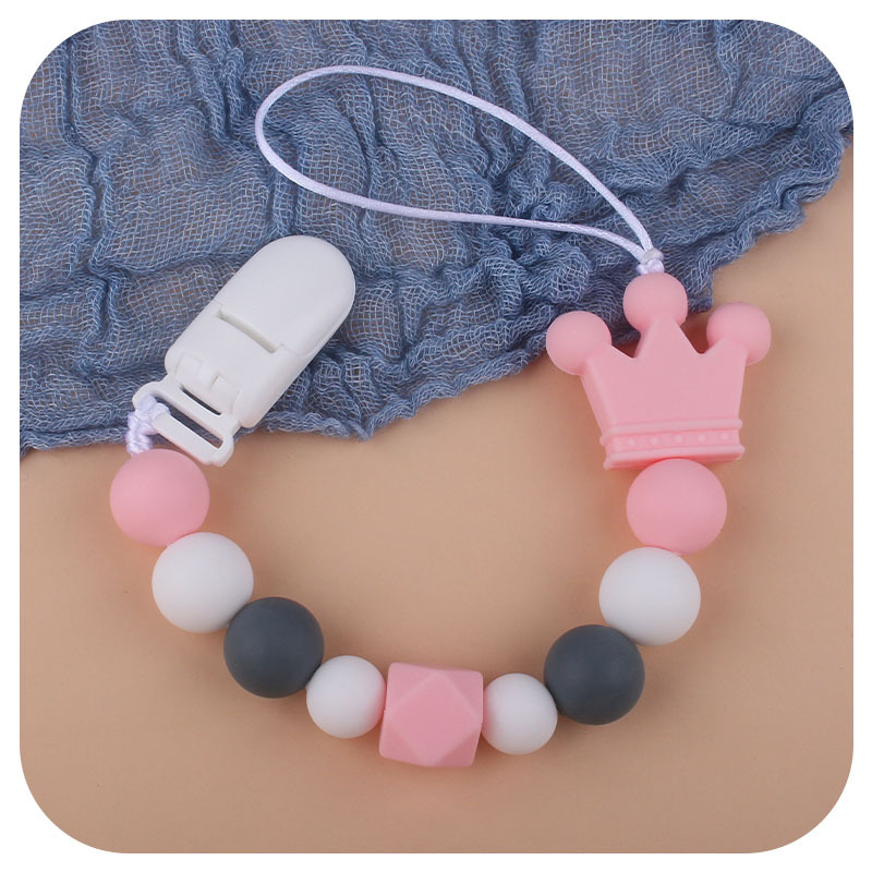 Suministros para bebés Cadena de chupete de silicona mordedor para bebés cadena anti-caída Amazon Comercio exterior nueva cadena anti-perdida