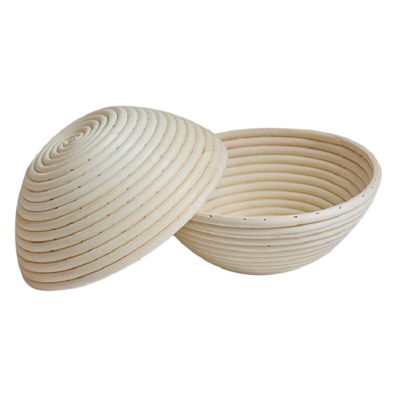 Popular ronda de pan de ratán indonesio cesta de fermentación cesta de almacenamiento tejida a mano caja de ratán cocina tesoro mamá artefacto