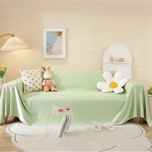 沙发盖布夏季薄款纯色简约双人沙发网红全包围出租屋沙发巾一片式