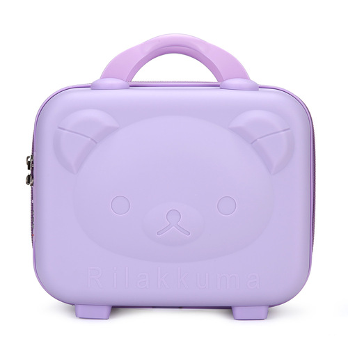 14-inch teddy bear suitcase mini makeup box cartoon cute hand-held luggage children's lockable box promotional gift wholesale
