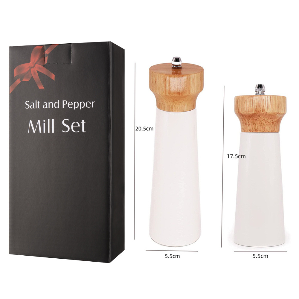 Molinillo manual de molino de pimienta de madera pimienta de espesor ajustable sal de mar molinillo condimento botella herramientas de cocina