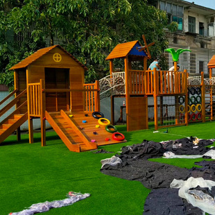 Деревянная уличная горка для детского сада, уличное оборудование для парков развлечений, деревянный спортивный комплекс, умеет карабкаться